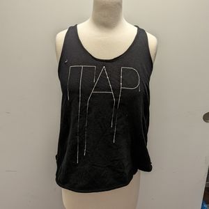 Black "TAP" tank top